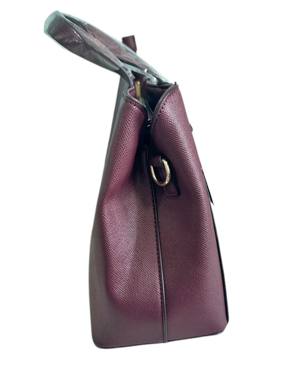 NWT London Fog 100th Anniversary Marcelle Studded Satchel Plumb - Picture 3 of 9